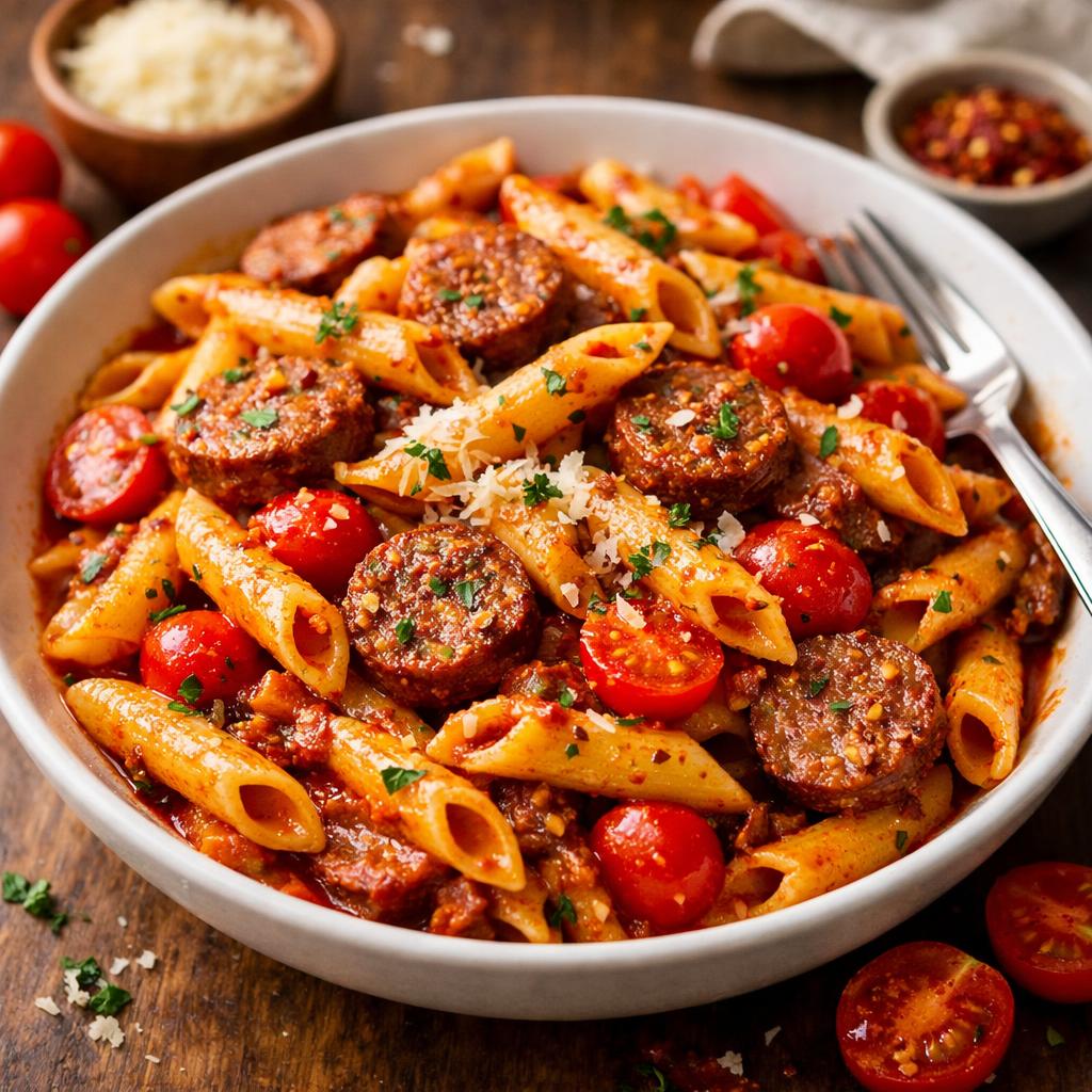 15-Minute Spicy Sausage Pasta