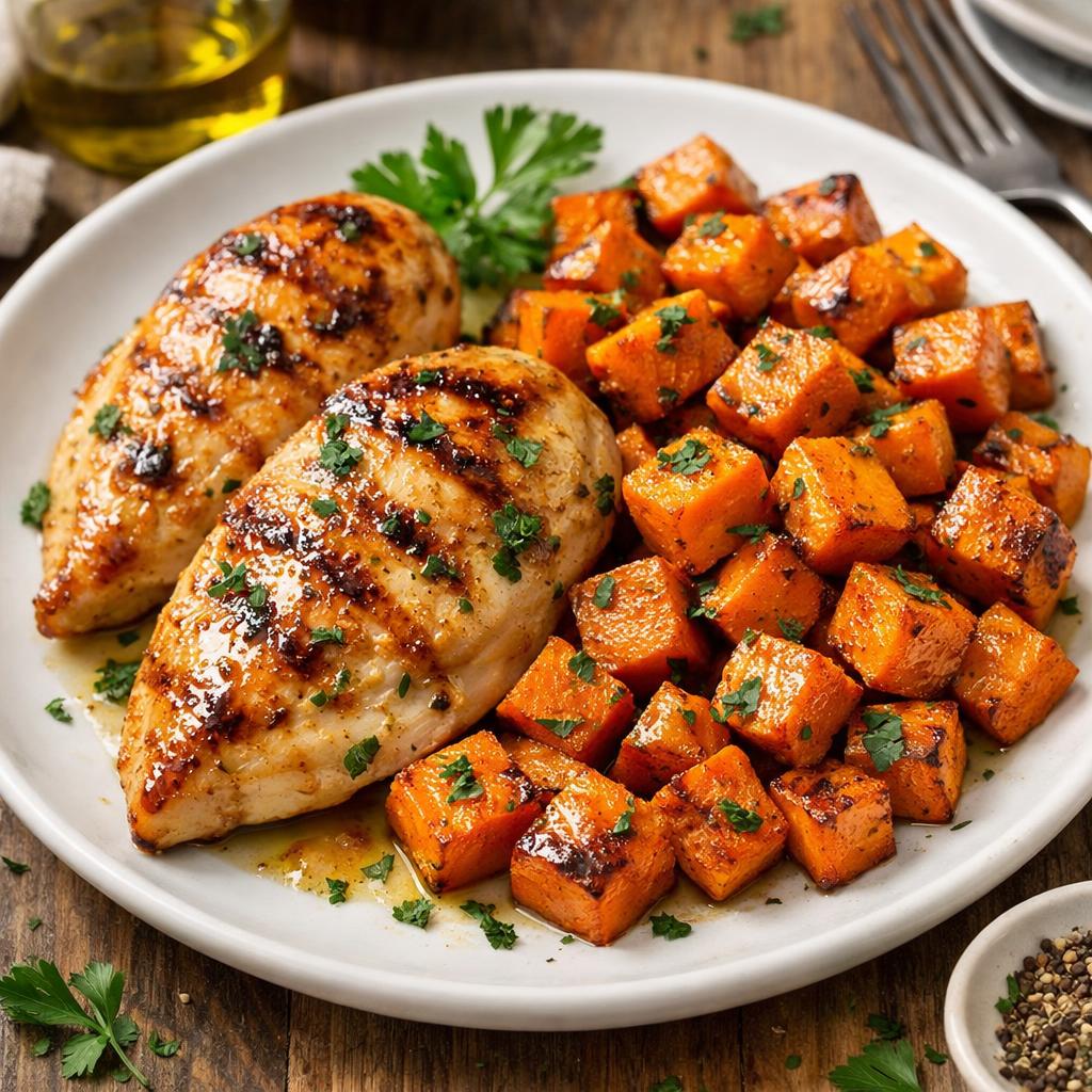 Baked Chicken Breast with Sweet Potato