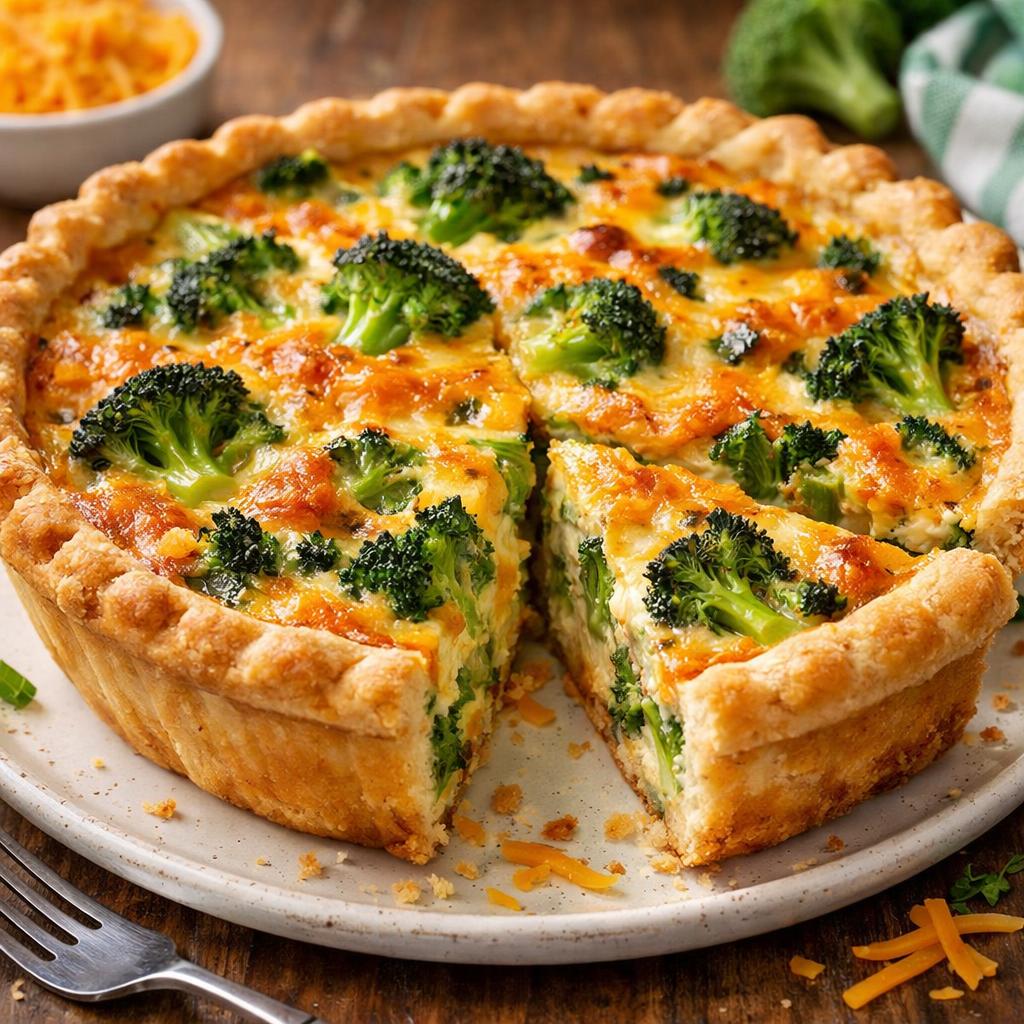 Broccoli and Cheddar Quiche