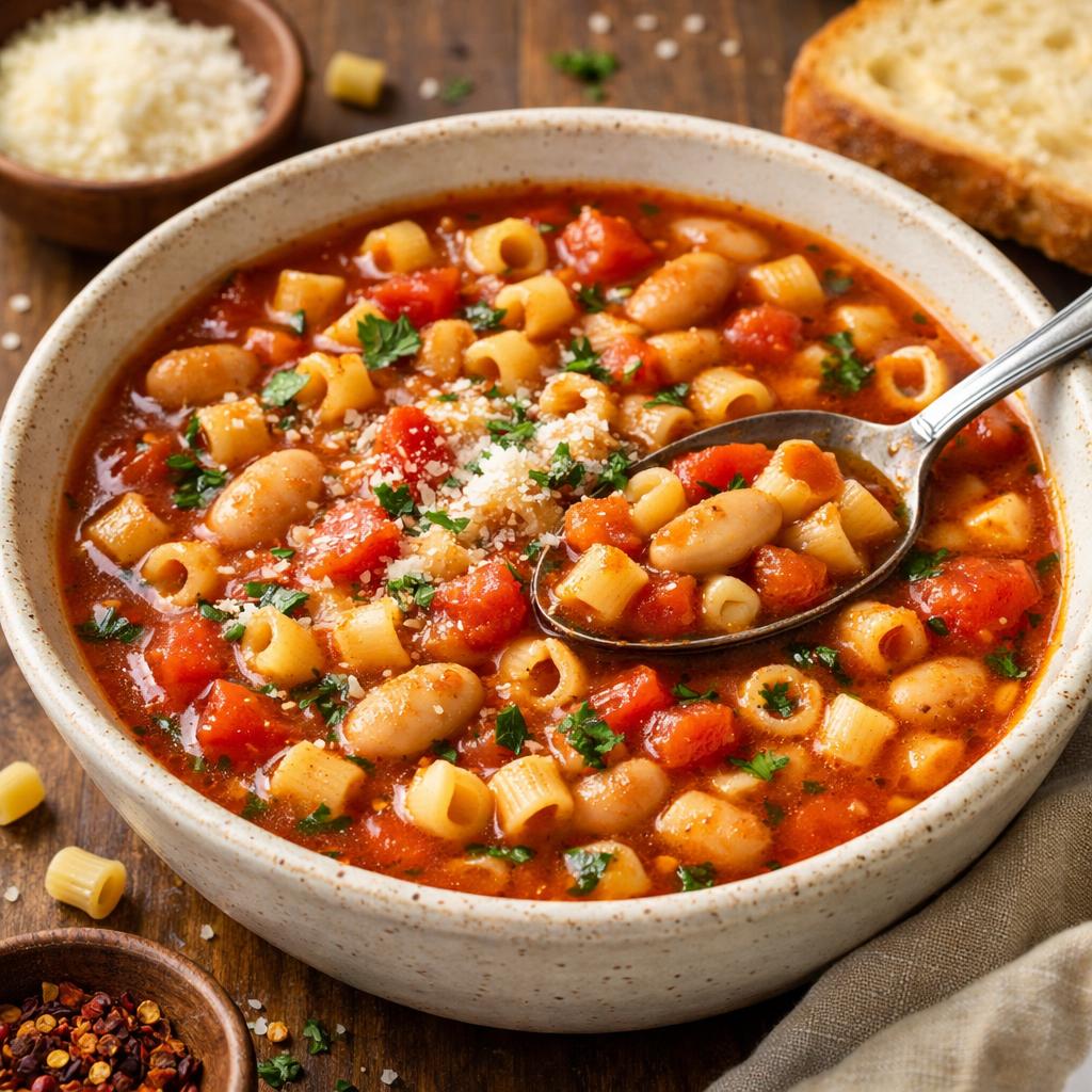 Budget Pasta Fagioli Bean and Pasta Soup