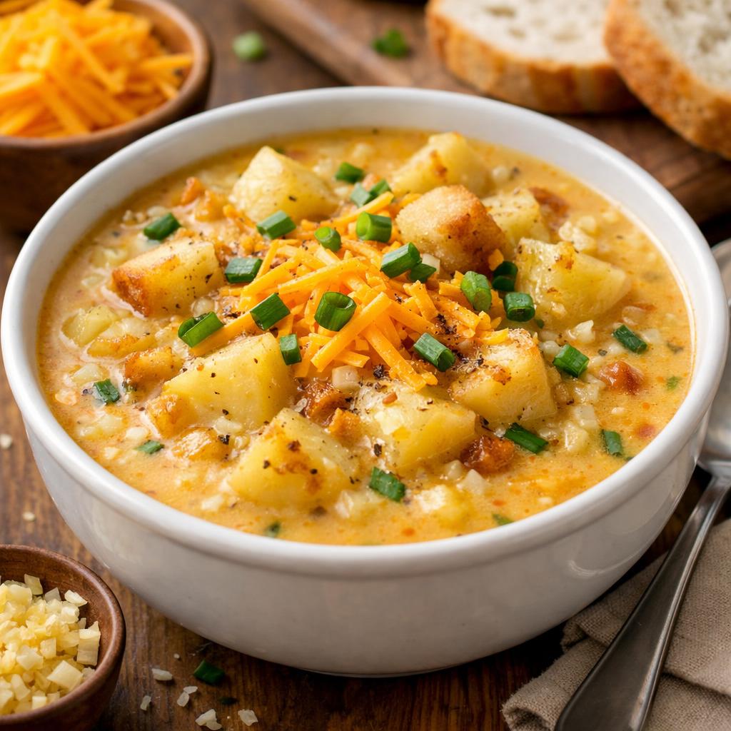 Budget Potato Soup with Cheese