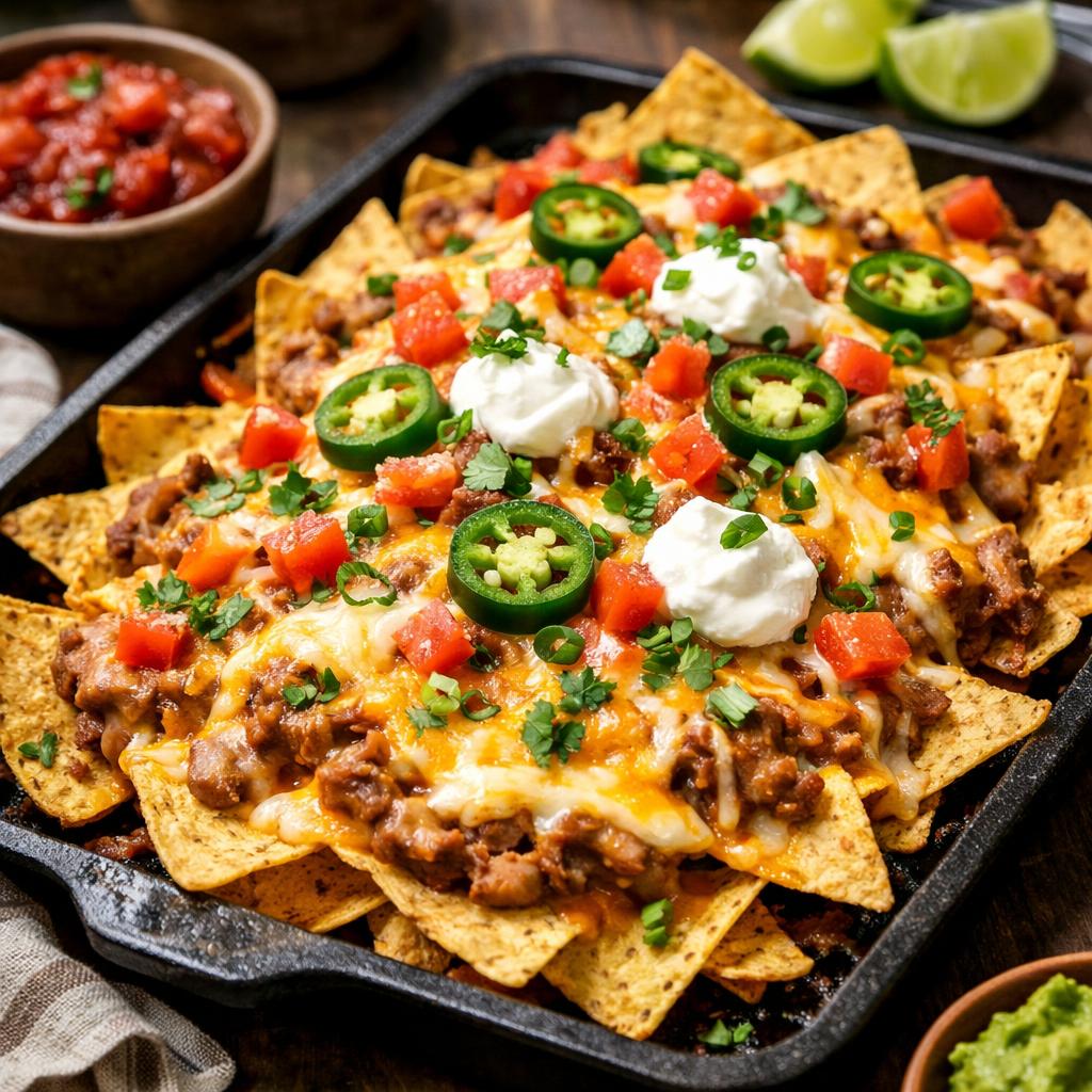 Budget Refried Bean and Cheese Nachos