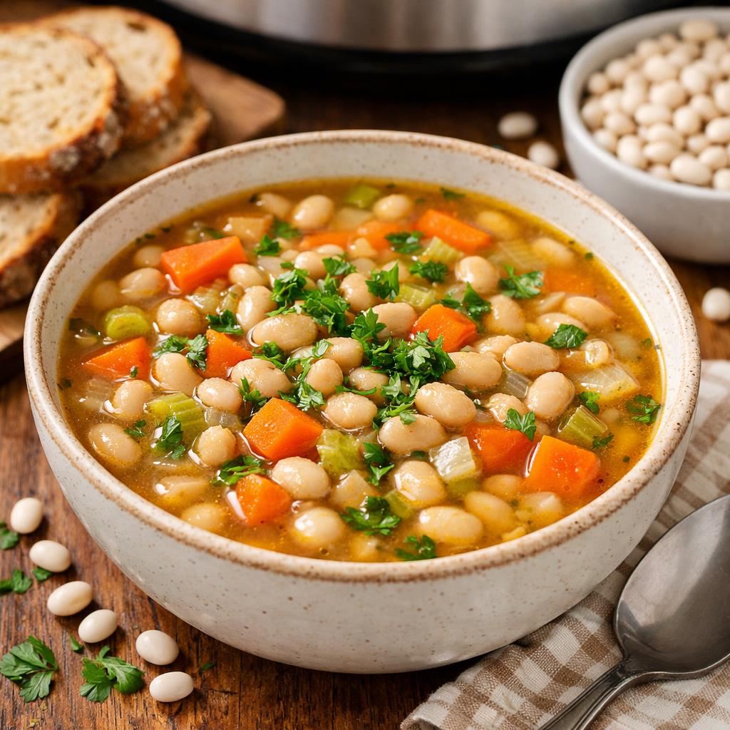 Budget Slow Cooker Navy Bean Soup