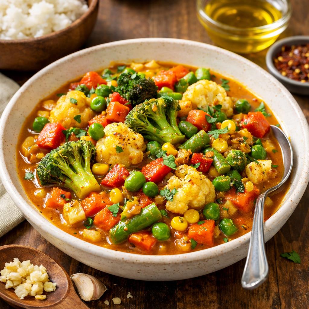 Budget Vegetable Curry with Frozen Veggies