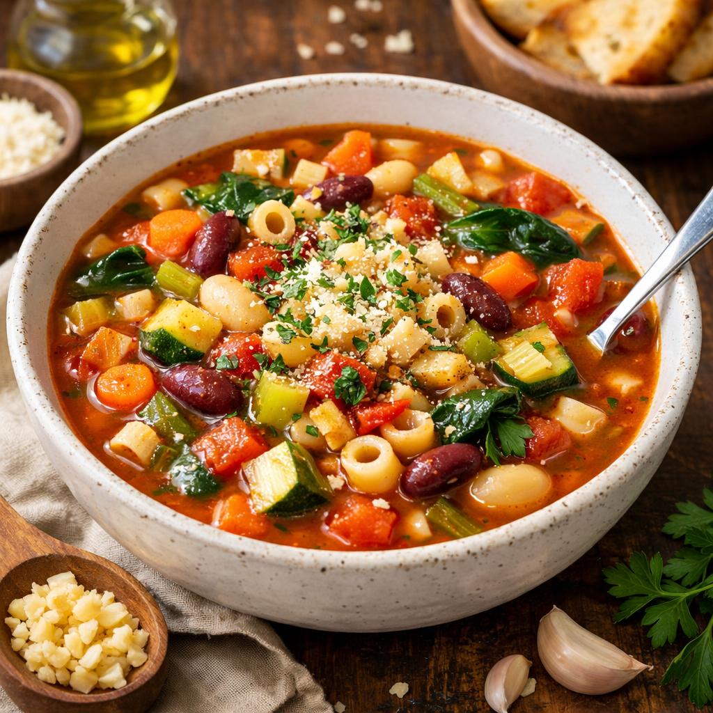 Budget Vegetable Minestrone Soup