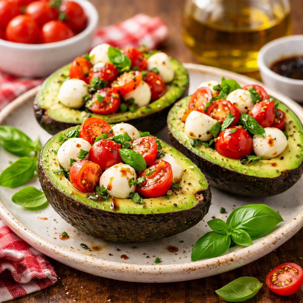 Caprese Stuffed Avocado