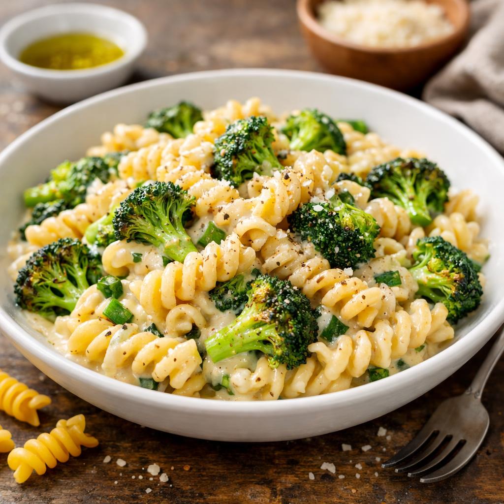 Cheap Creamy Broccoli Pasta