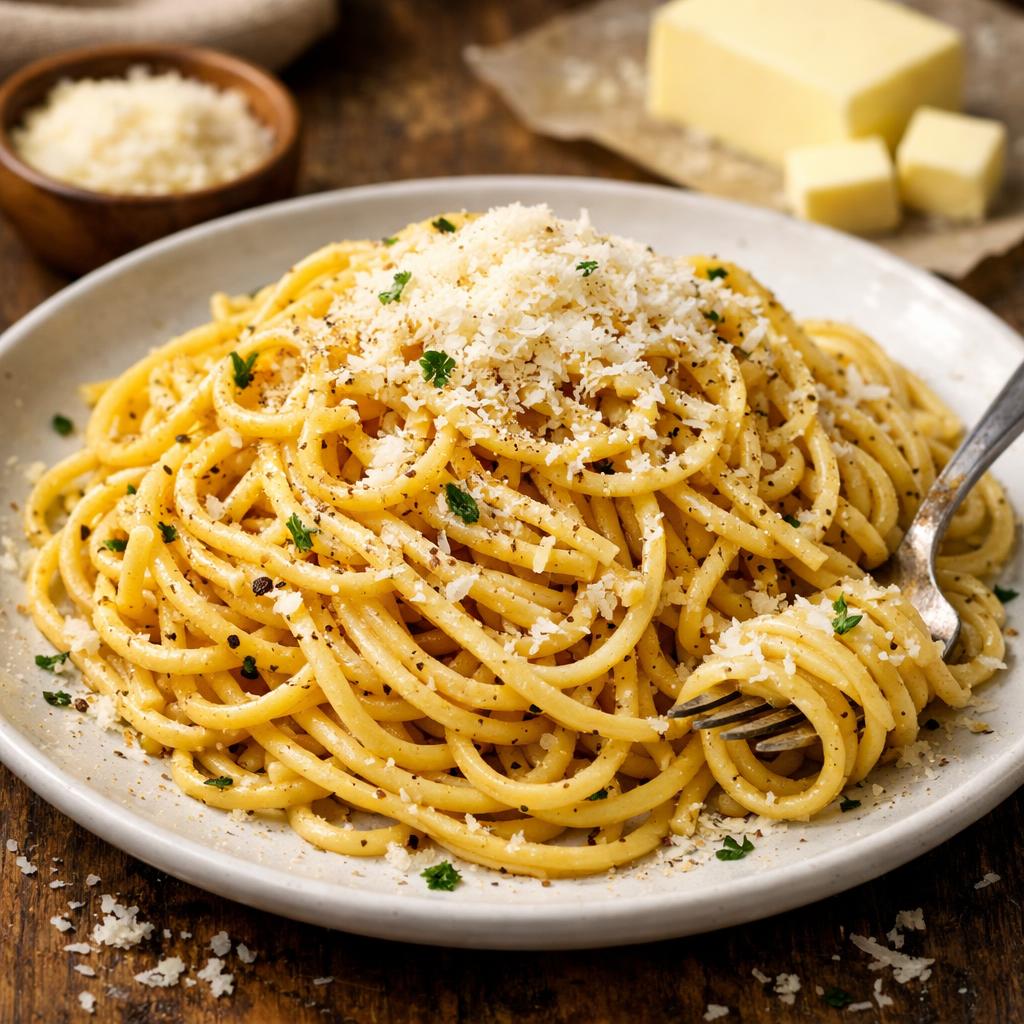 Cheap Pasta with Butter and Parmesan