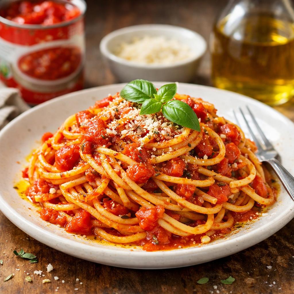 Cheap Spaghetti with Tomato Sauce