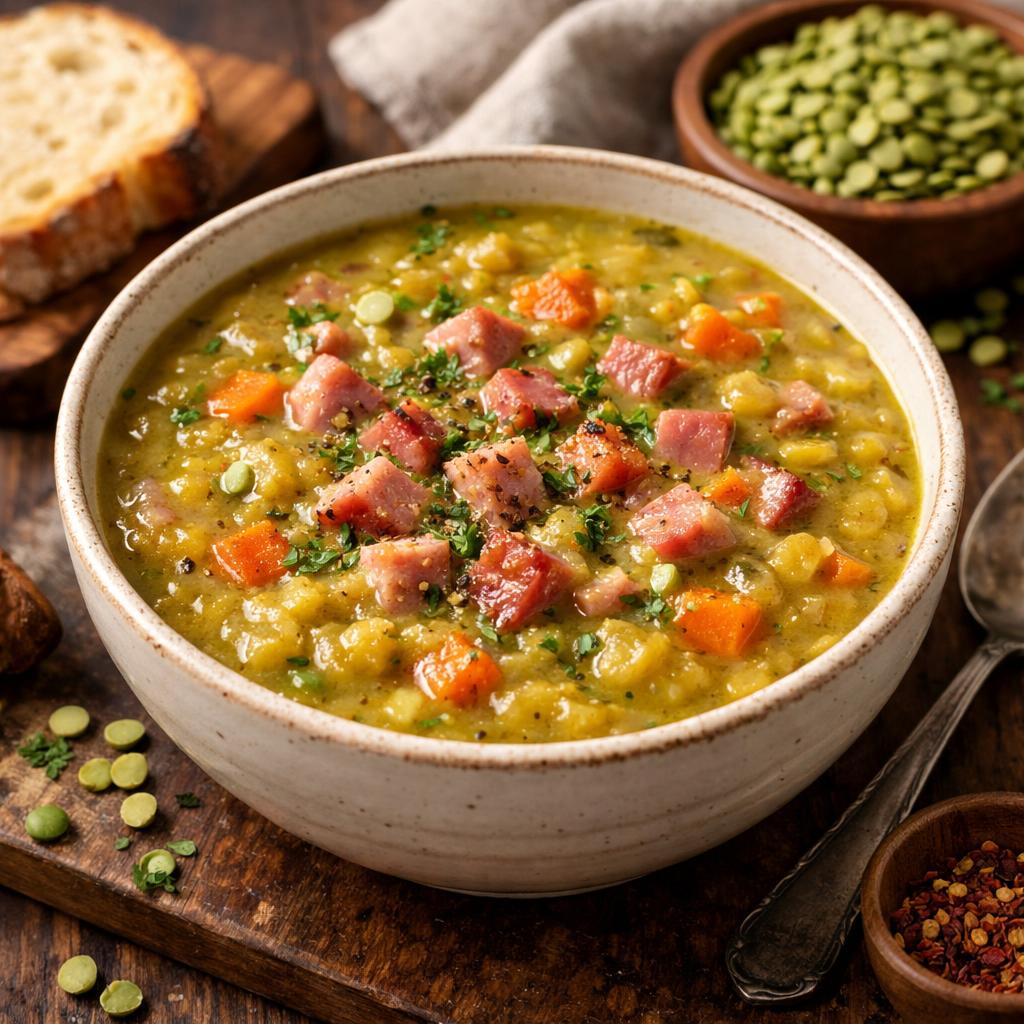Cheap Split Pea Soup with Ham