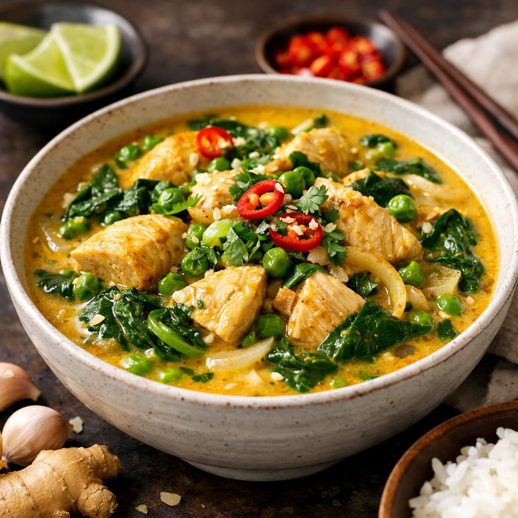 Chicken and Spinach Coconut Curry