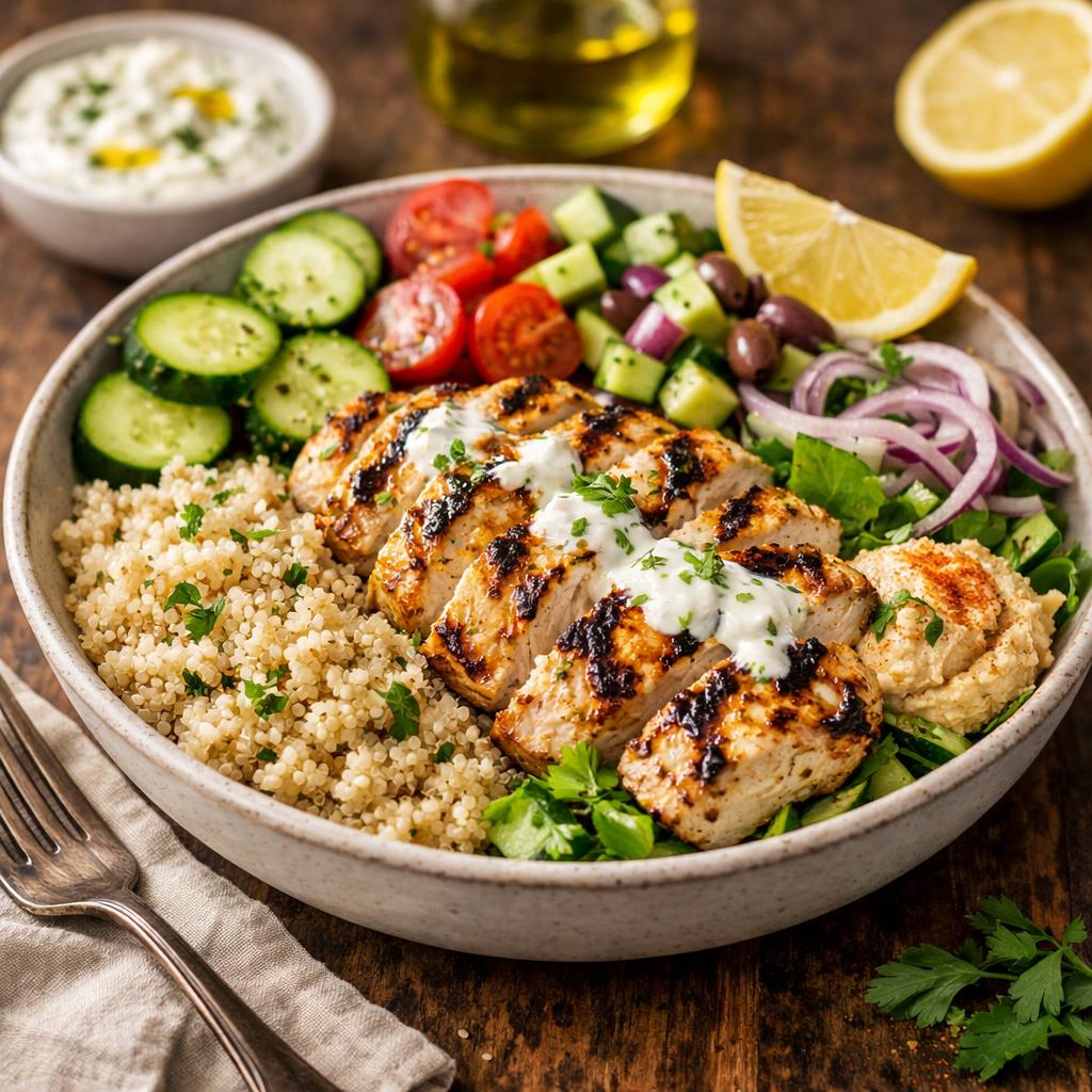 Greek Yogurt Marinated Chicken Breast Bowls