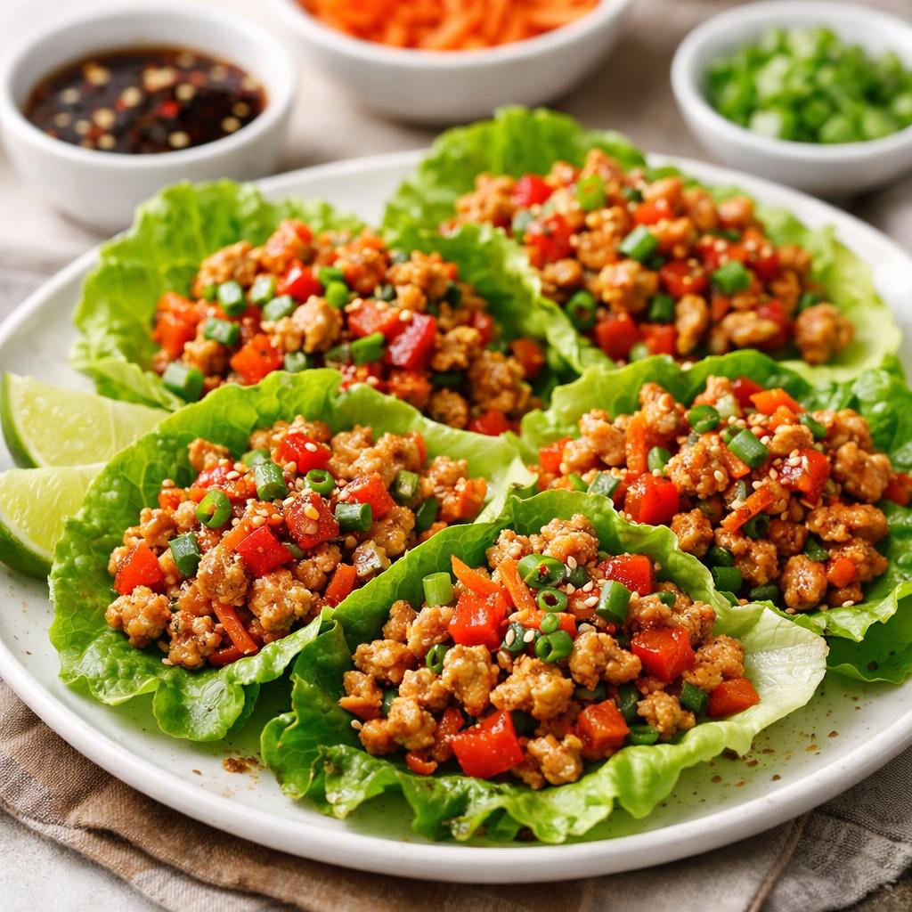 Ground Chicken and Vegetable Lettuce Wraps