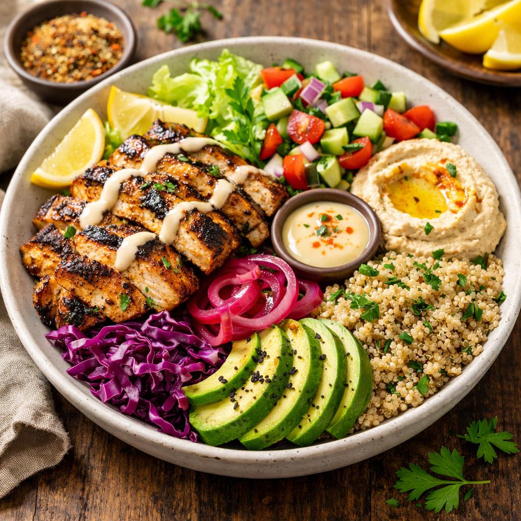 High Protein Chicken Shawarma Bowl