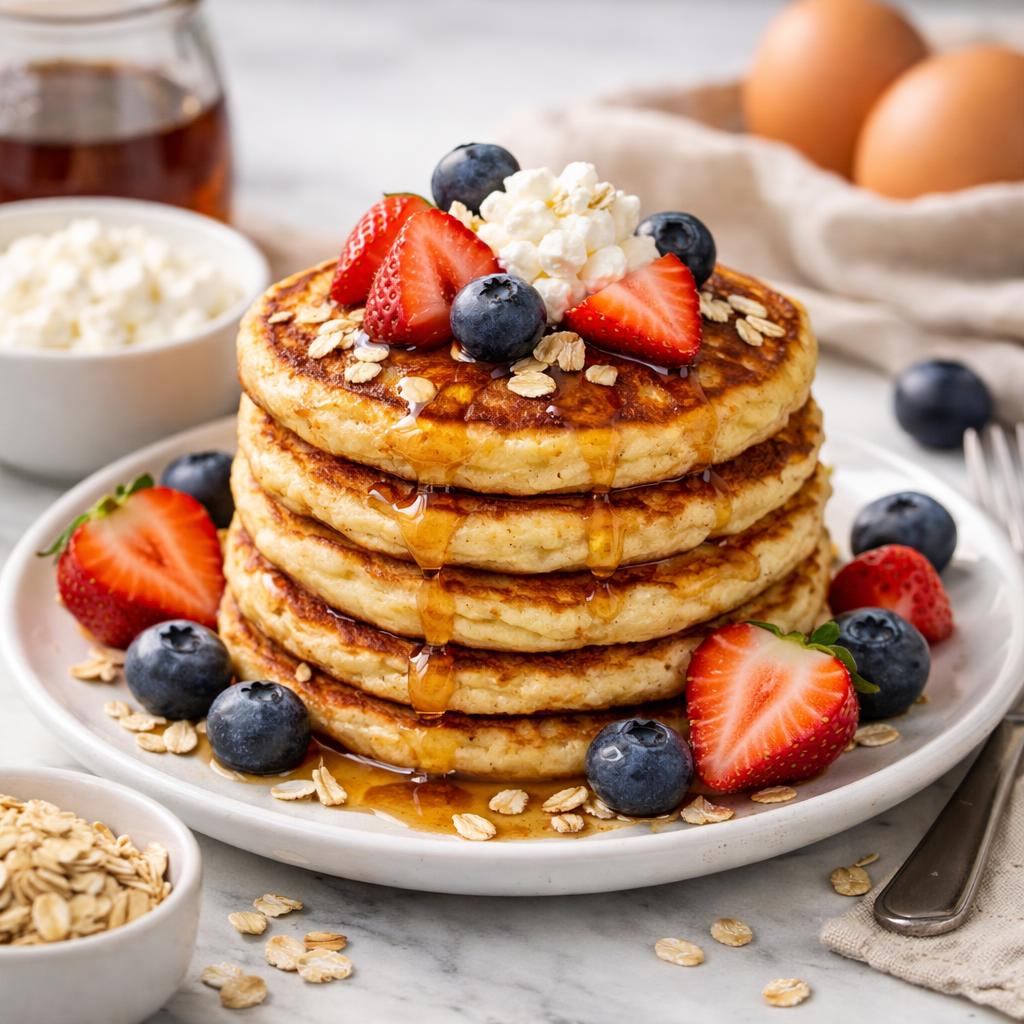 High Protein Cottage Cheese Pancakes