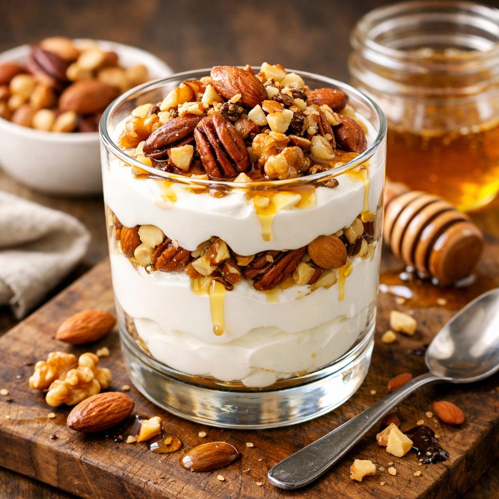 High Protein Greek Yogurt Parfait with Nuts