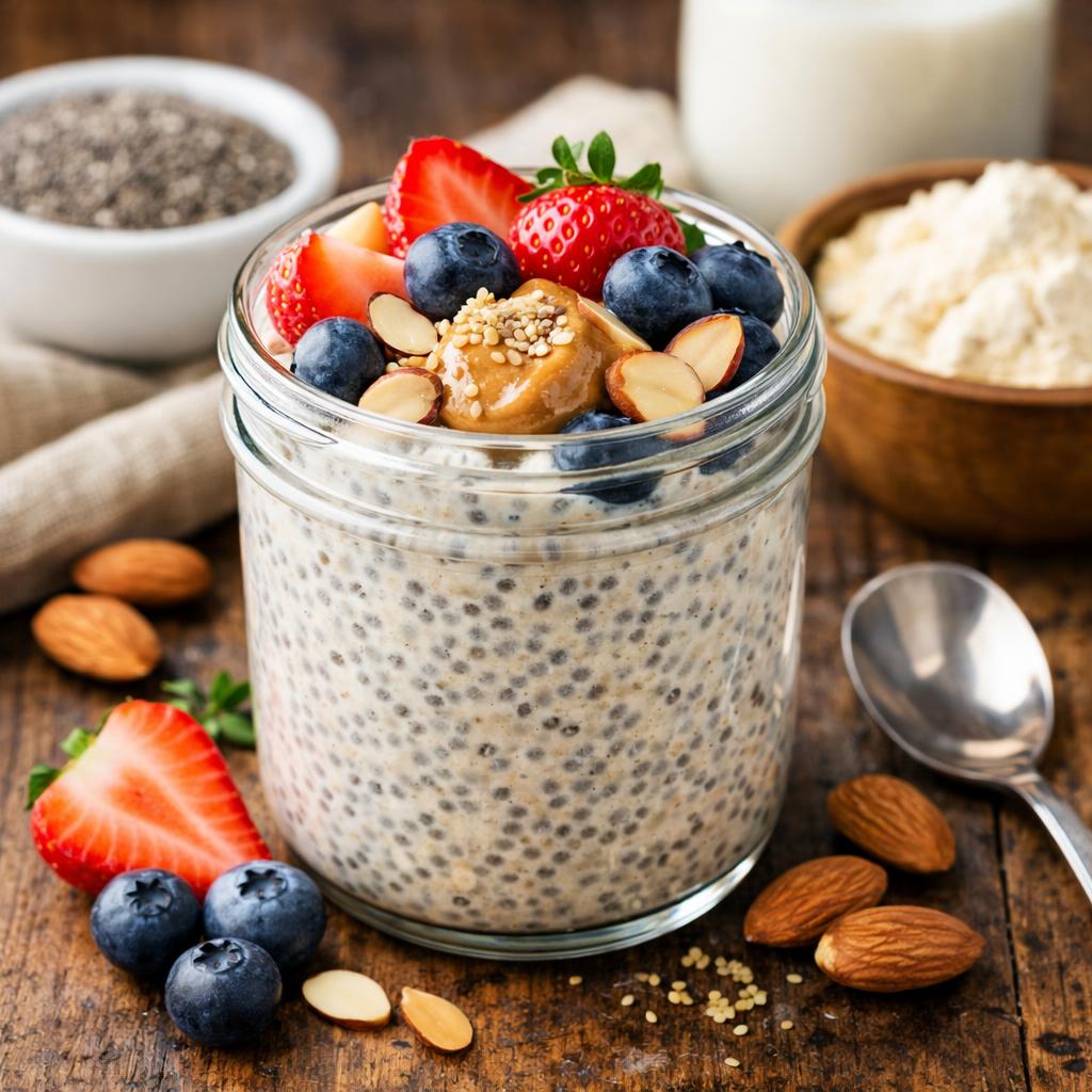 High Protein Overnight Chia Pudding