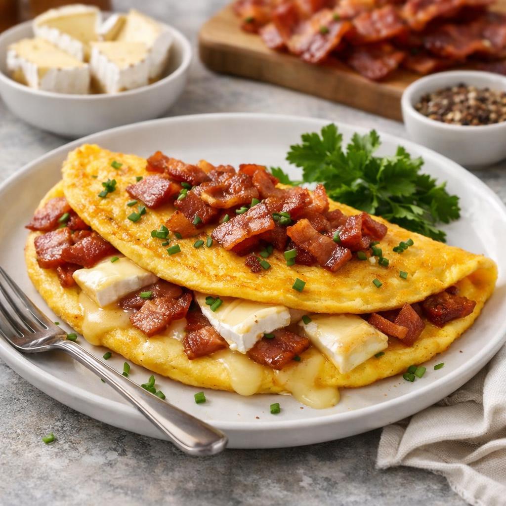 Keto Brie and Bacon Omelette