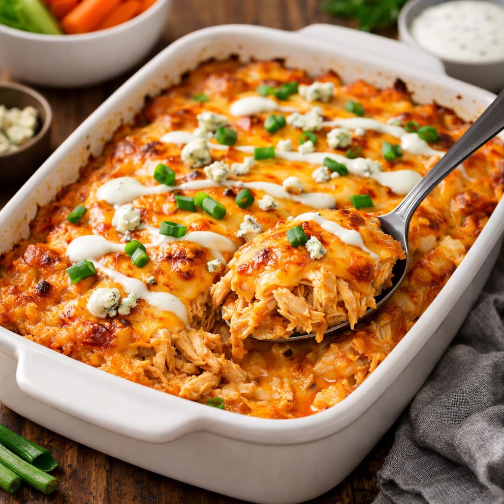 Keto Buffalo Chicken Casserole