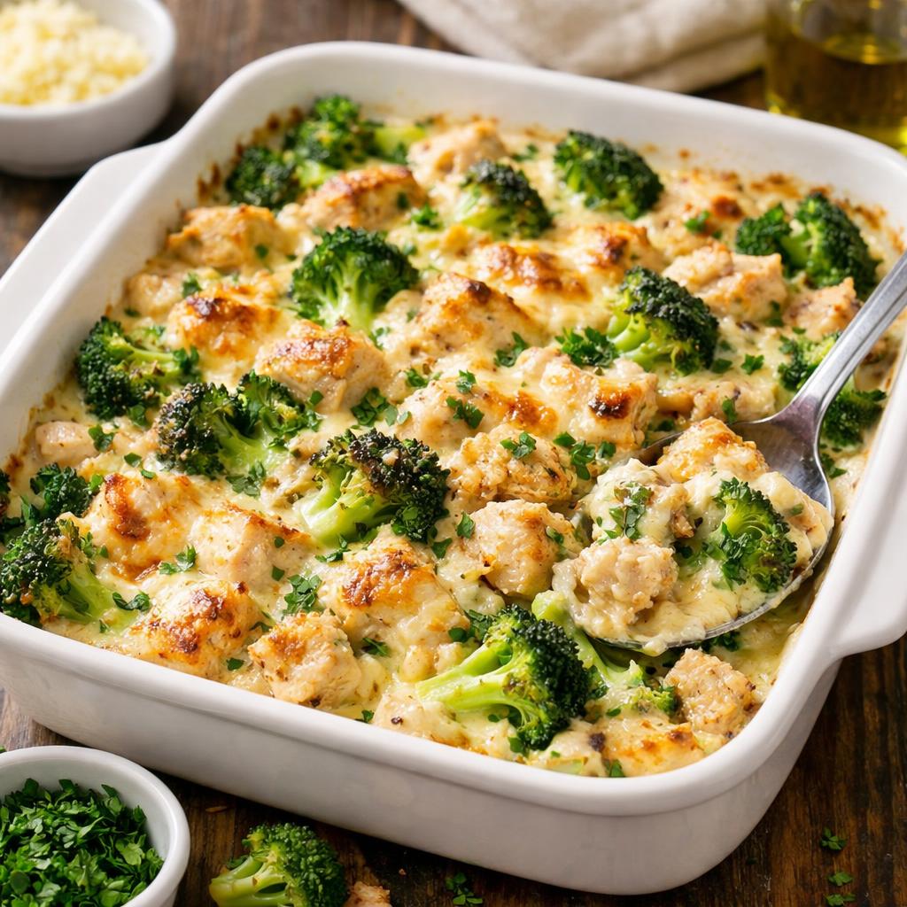 Keto Chicken and Broccoli Casserole