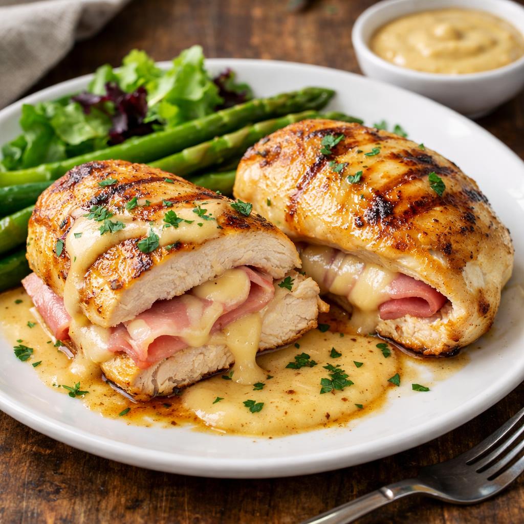 Keto Chicken Cordon Bleu without Breading