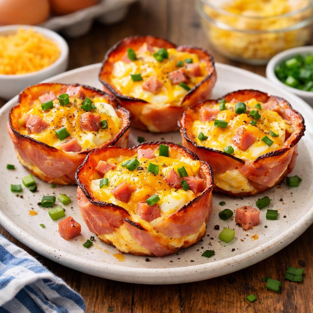 Keto Ham and Cheese Egg Cups