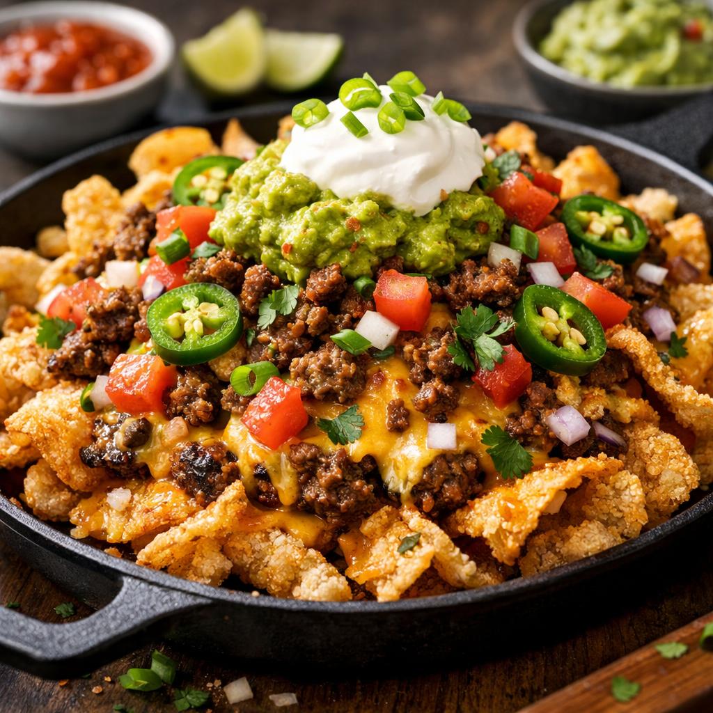 Keto Pork Rinds Nachos