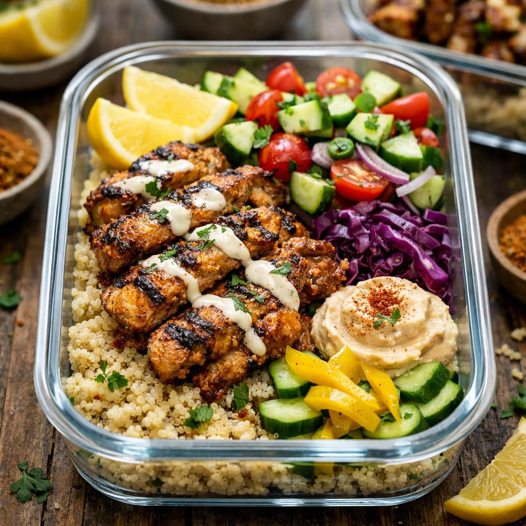 Meal Prep Chicken Shawarma Bowls
