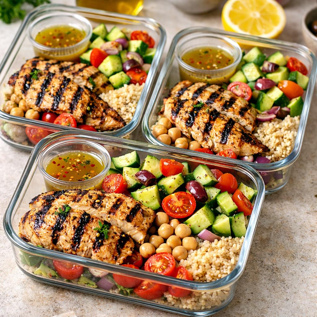 Meal Prep Greek Chicken Bowls