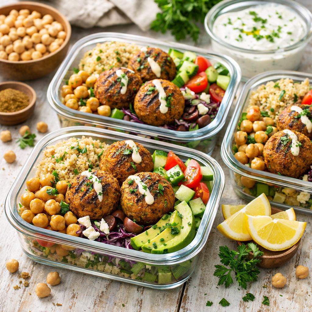 Meal Prep Mediterranean Bowls with Falafel