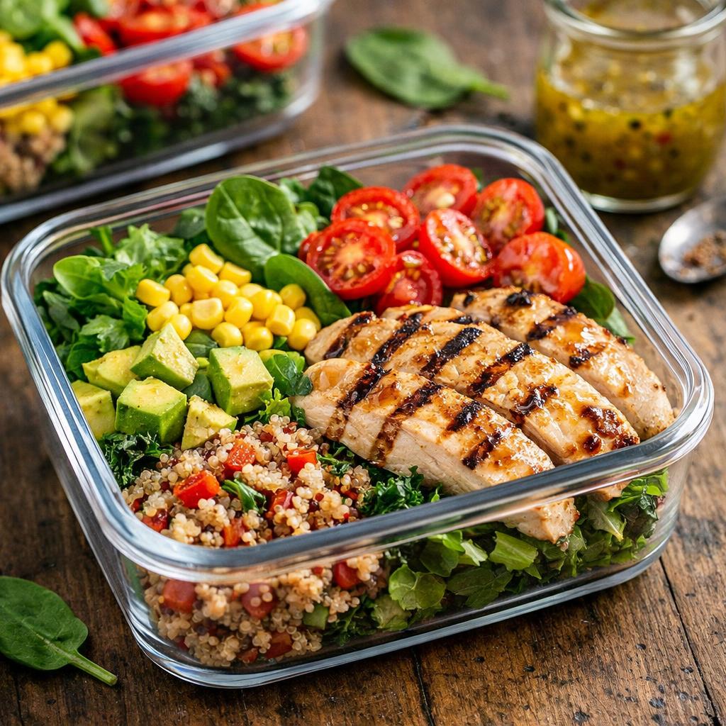 Meal Prep Power Salad with Grilled Chicken