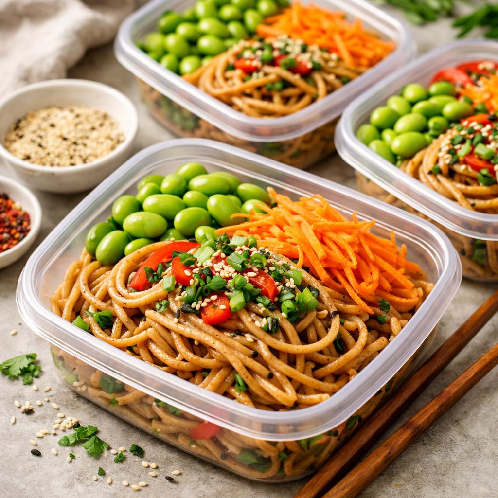 Meal Prep Sesame Noodle Bowls with Edamame