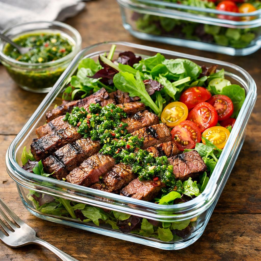 Meal Prep Steak Salad with Chimichurri