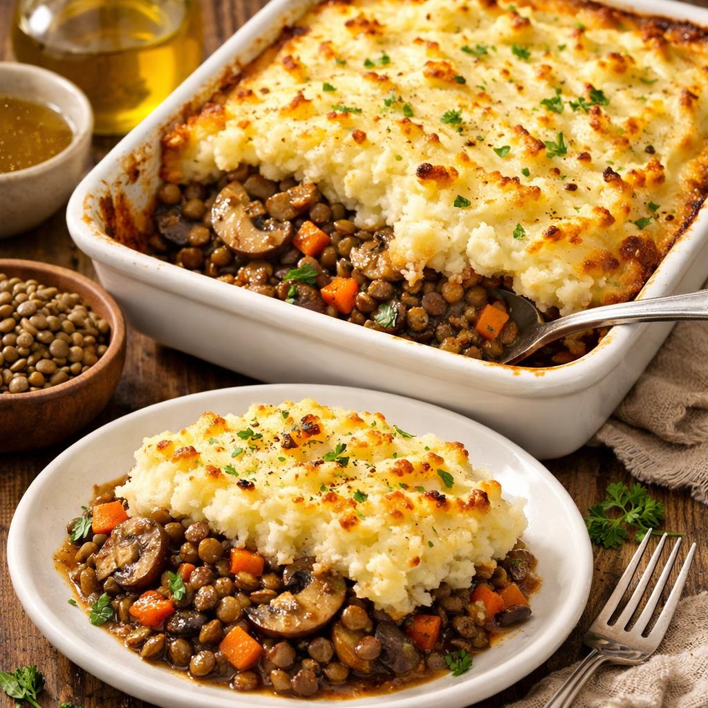 Mushroom and Lentil Shepherd's Pie