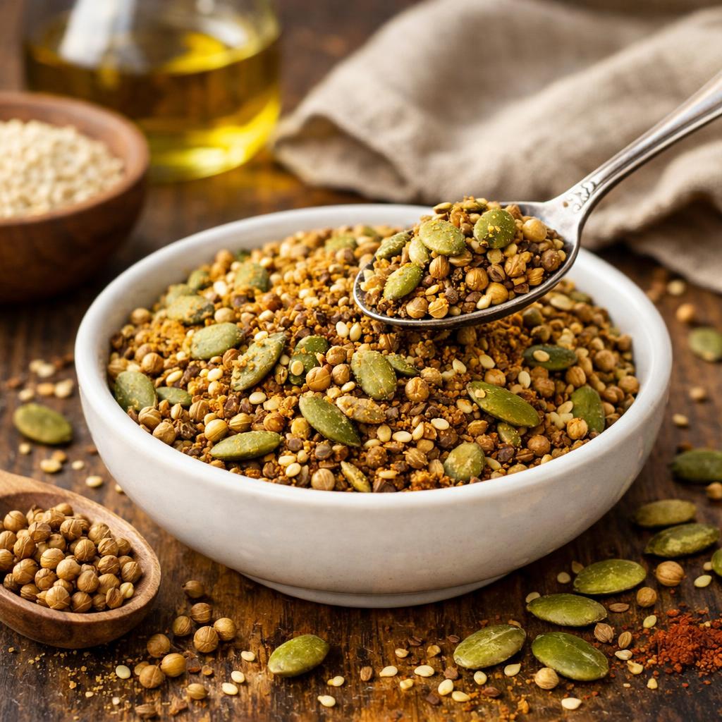 Nut-Free Dukkah Spice Blend with Pumpkin Seeds