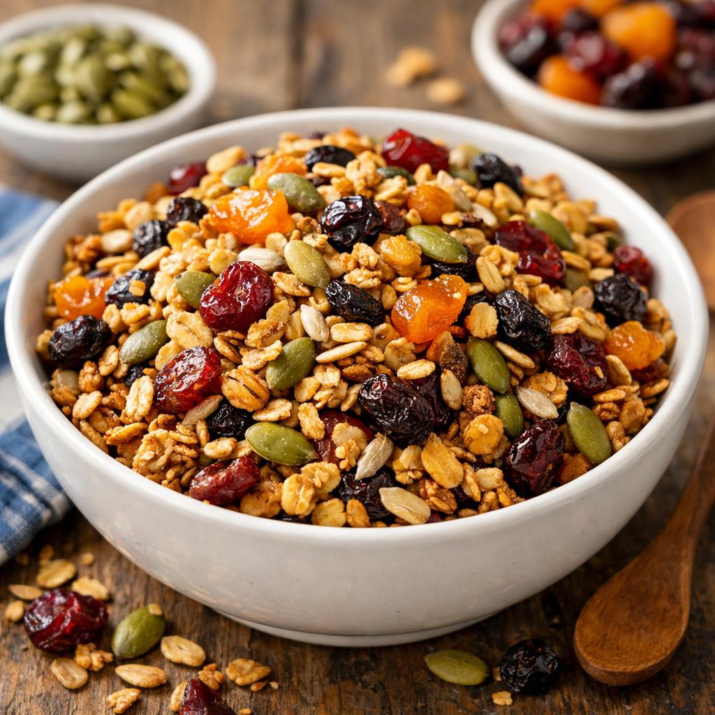 Nut-Free Granola with Seeds and Dried Fruit