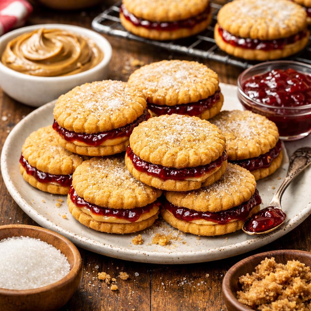 Nut-Free Sunflower Butter and Jam Sandwich Cookies