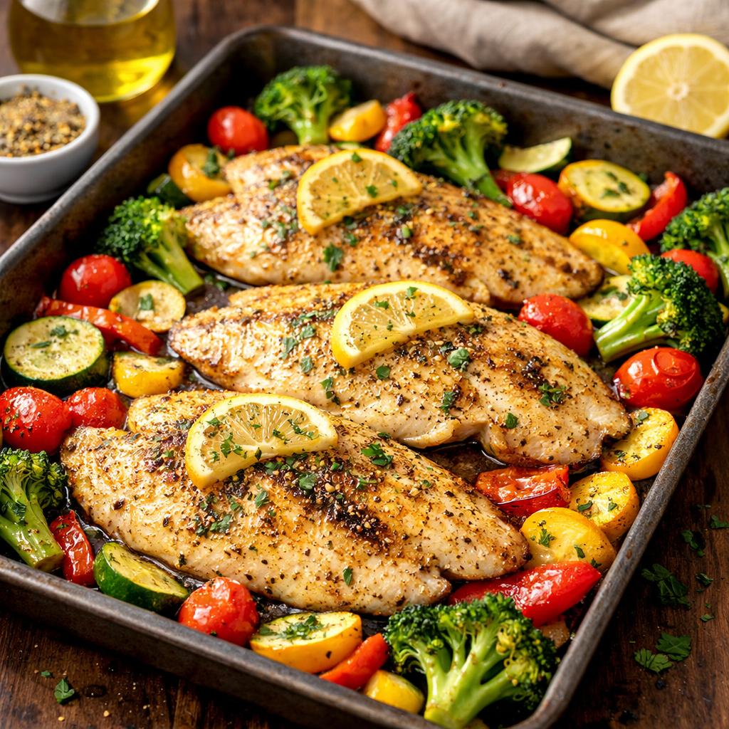 One Pan Lemon Pepper Tilapia Dinner