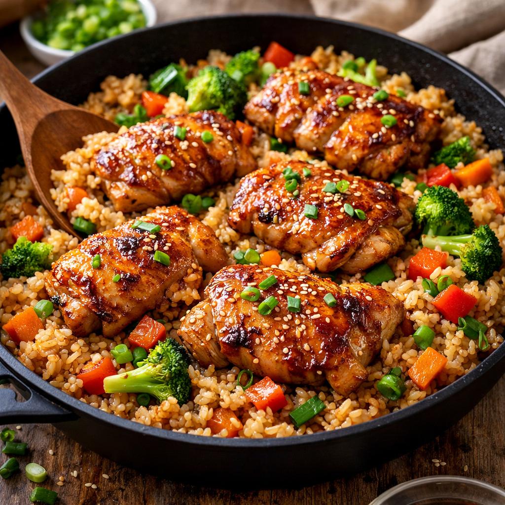 One Pan Teriyaki Chicken Rice Dinner