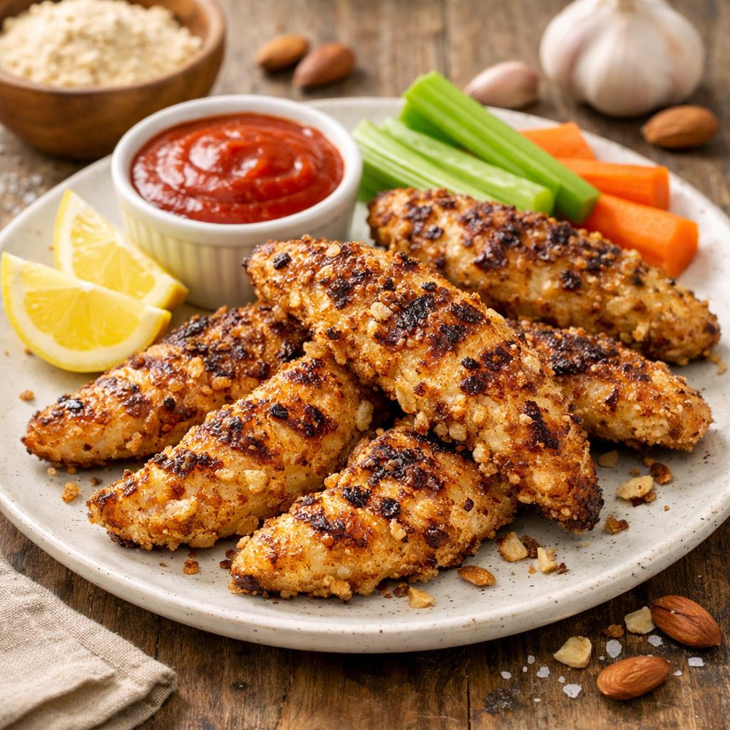 Paleo Almond Crusted Chicken Tenders