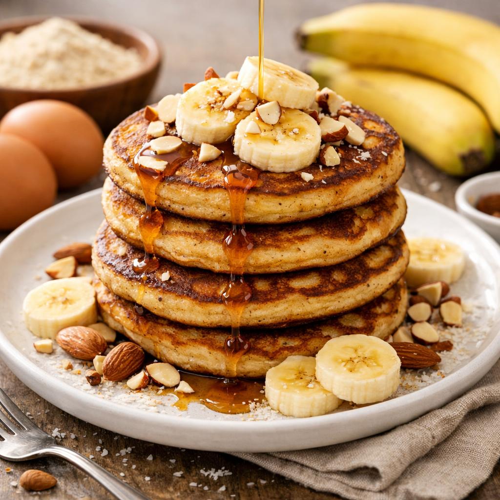 Paleo Almond Flour Banana Pancakes