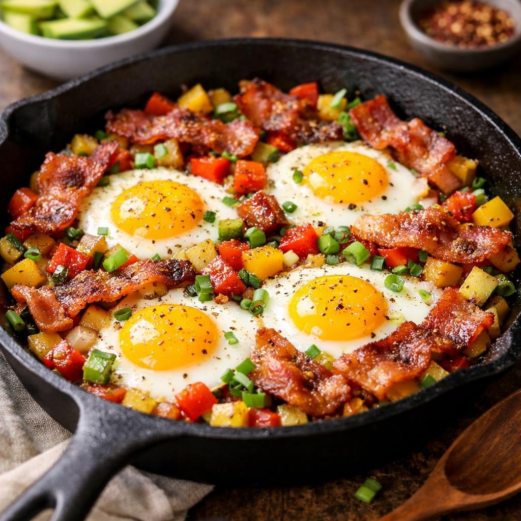 Paleo Bacon and Egg Breakfast Skillet