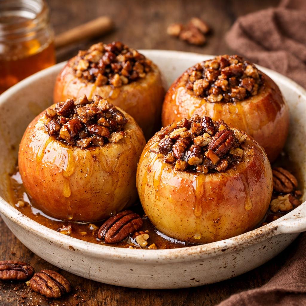 Paleo Baked Apples with Cinnamon and Pecans