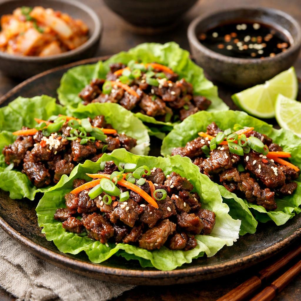 Paleo Beef Bulgogi Lettuce Wraps
