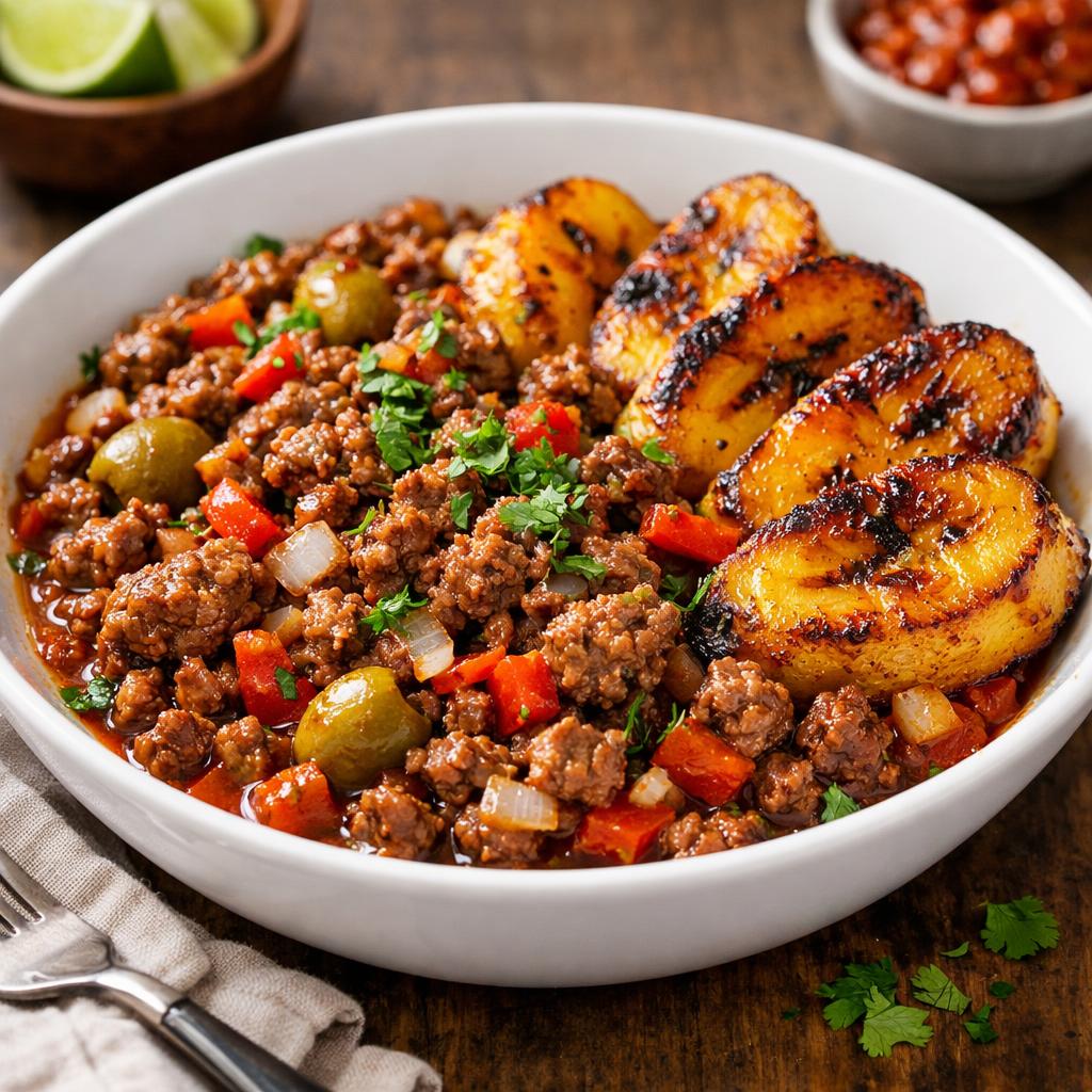 Paleo Beef Picadillo with Plantains