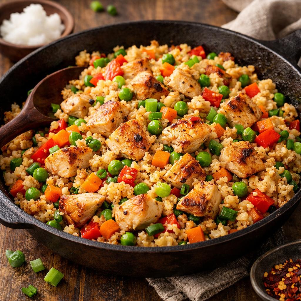 Paleo Cauliflower Fried Rice with Chicken