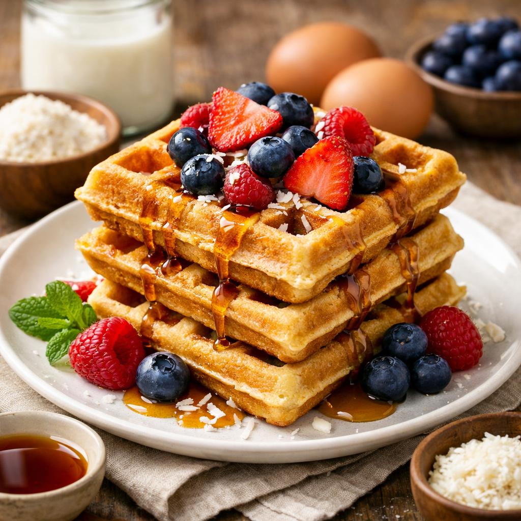 Paleo Coconut Flour Waffles