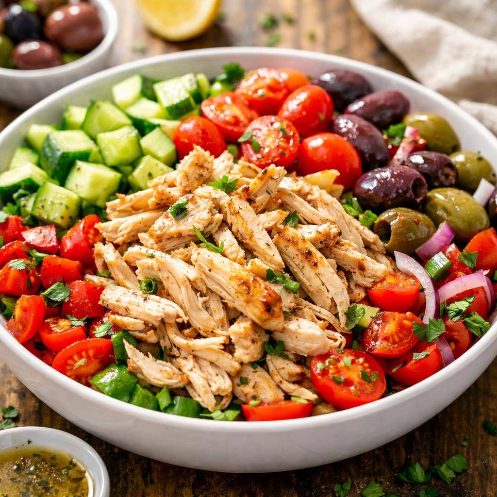 Paleo Greek Chicken Salad with Olives