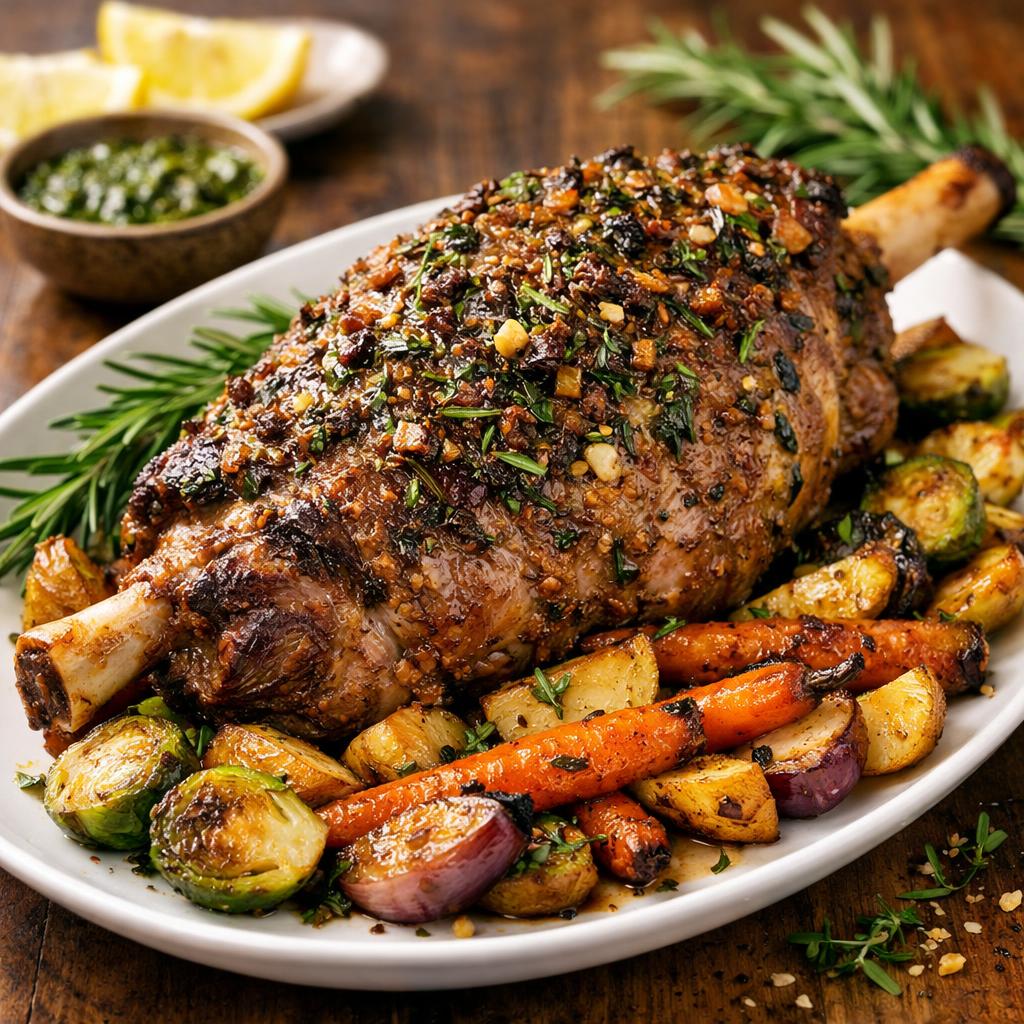 Paleo Herb Roasted Leg of Lamb