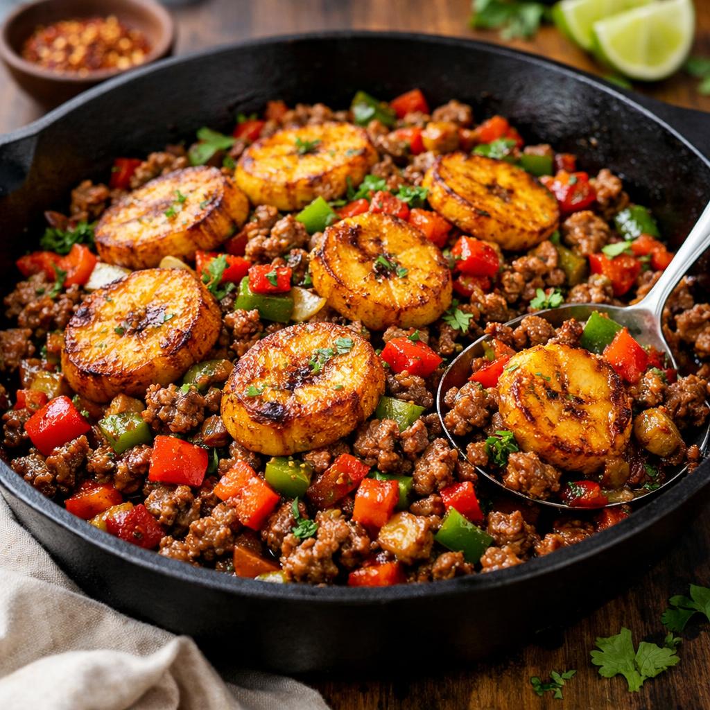 Paleo Plantain and Ground Beef Skillet
